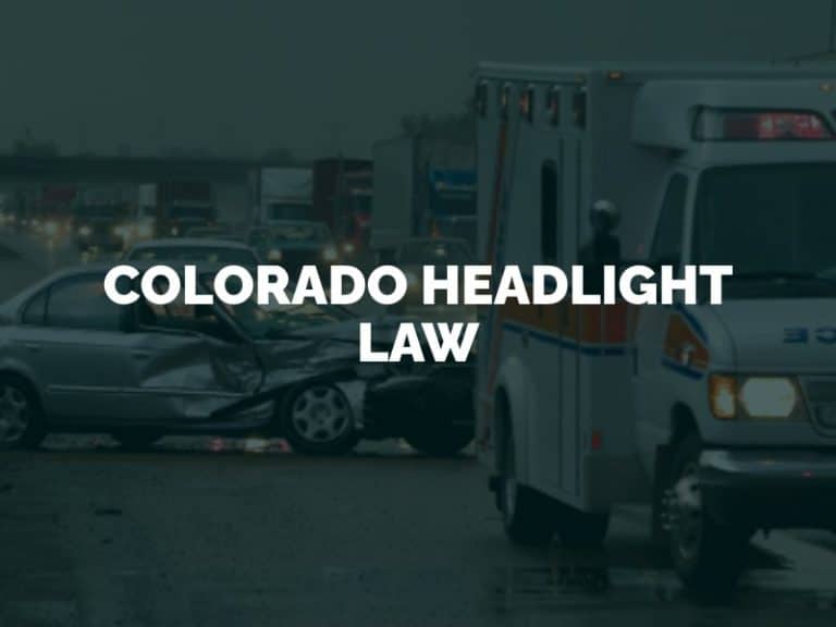 Colorado Headlight Law