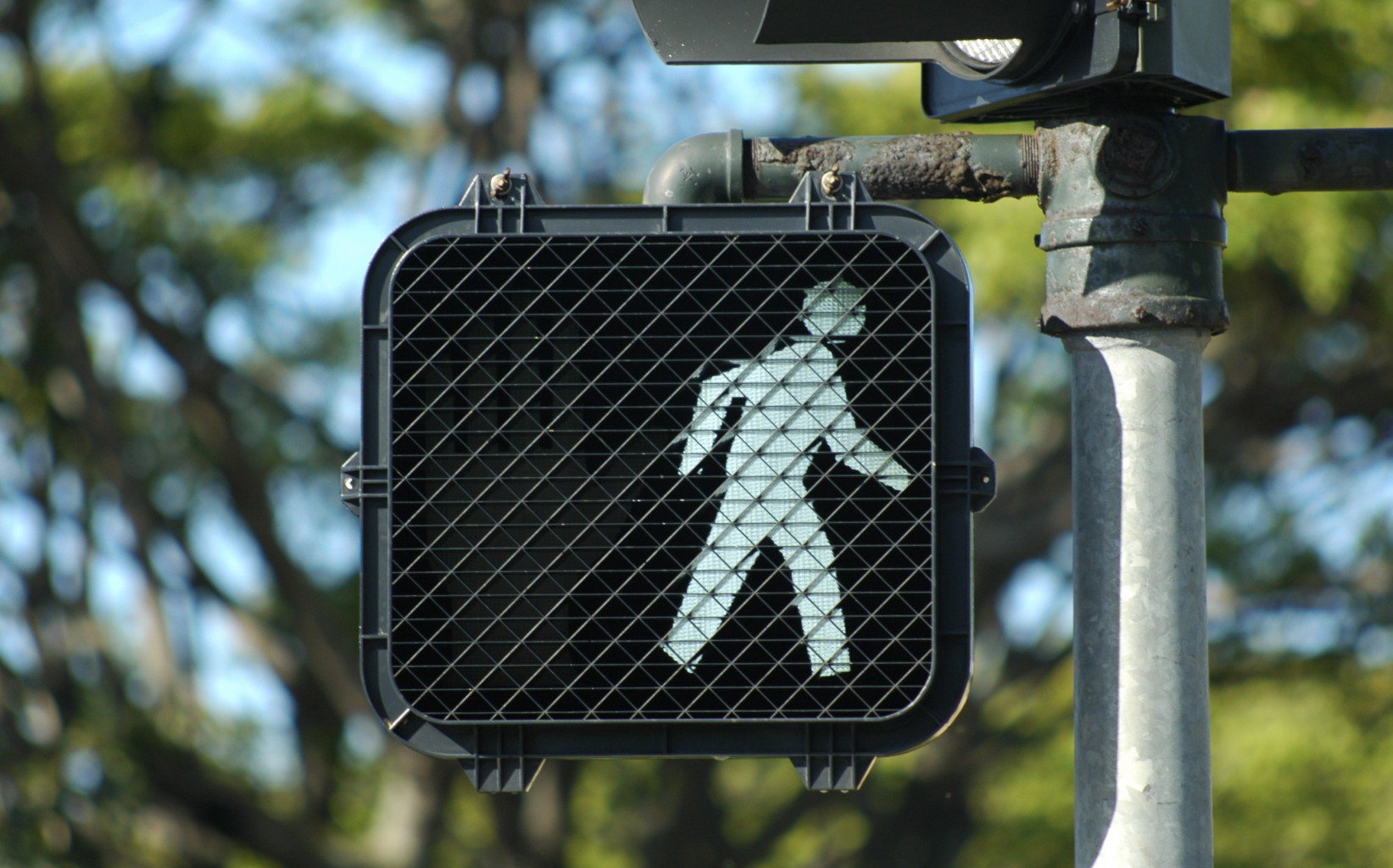 A crosswalk sign